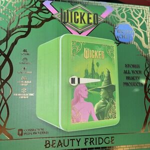 Wicked for good beauty Fridge Glinda Elphaba Mini Refrigerator NIB UNIVERSAL